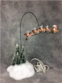 UP UP & AWAY Animated / Rotating Reindeer & Sleigh (Dept. 56, #52593)