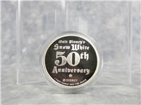 1987  Walt Disneys Classic Snow White 50th Anniversary Sneezy Silver Medal 