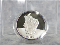 1987  Walt Disneys Classic Snow White 50th Anniversary Happy Silver Medal 