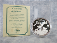1997  Walt Disneys Bambi 55th Anniversary Silver Medal 