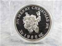 Mickey's Holiday Treasures 1st Edition 5 Oz .999 Fine Silver Proof Medal (Rarities Mint, 1986)