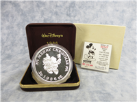 Mickey's Holiday Treasures 1st Edition 5 Oz .999 Fine Silver Proof Medal (Rarities Mint, 1986)