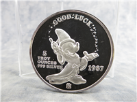 1987 Rarities Mint Mickeys Magic Good Luck 1st Edition Silver Medal 