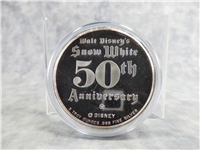 1987  Walt Disneys Classic Snow White 50th Anniversary Witch Silver Medal 