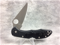 SPYDERCO C11FPBK Delica 4 Flat Ground Black FRN VG-10 Folding Lockback Knife