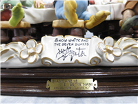 Snow White and the Seven Dwarfs 'HAVING DINNER' 11 inch Capodimonte Laurenz Sculpture