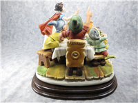 Snow White and the Seven Dwarfs 'HAVING DINNER' 11 inch Capodimonte Laurenz Sculpture