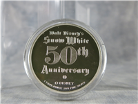 1987  Walt Disneys Classic Snow White 50th Anniversary Witch Silver Medal 