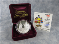 1987 Walt Disney's Classic Snow White 50th Anniversary HUNTER & QUEEN 1 Ounce .999 Fine Silver Proof Medal