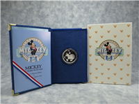 Sixty Years With You Mickey THE MICKEY MOUSE CLUB 1 Oz .999 Fine Silver Proof Medal (Disney, Rarities Mint, 1988)
