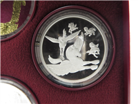 Fantasia 50th Anniversary Limited Collector's Edition (6) 1 Oz .999 Fine Silver Proof Medal Collection (Disney, Rarities Mint, 1990)