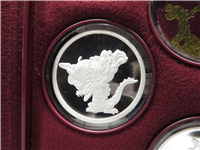 Fantasia 50th Anniversary Limited Collector's Edition (6) 1 Oz .999 Fine Silver Proof Medal Collection (Disney, Rarities Mint, 1990)