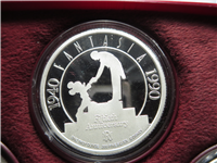 Fantasia 50th Anniversary Limited Collector's Edition (6) 1 Oz .999 Fine Silver Proof Medal Collection (Disney, Rarities Mint, 1990)