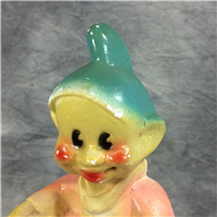 Vintage DOPEY Snow White Seven Dwarfs 7-1/2" Chalkware Coin Bank (Disney, c. 1930s)