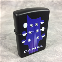 CAMEL ROCK 'N ROLL GUITAR HEAD Black Matte on Brass Lighter (Zippo CZ058, 1995)