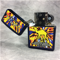 CAMEL VOLCANO Navy Blue Matte over Brass Lighter (Zippo CZ252, 1999)