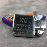 CAMEL PSYCHEDELIC DUST STORM Purple Matte over Brass Lighter (Zippo CZ255, 1999)