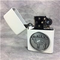 CAMEL CLASSIC MEDALLION Pewter on White Enamel Lighter (Zippo CZ047, 1995)