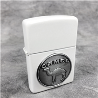 CAMEL CLASSIC MEDALLION Pewter on White Enamel Lighter (Zippo CZ047, 1995)