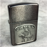 Camel BIKER JOE Pewter Raised Emblem Midnight Chrome Lighter (Zippo CZ010, 1992)