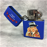 Camel PLEASURE TO BURN DETECTIVE Royal Blue Matte Lighter (Zippo, CZ339, 2000)