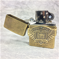 CAMEL BIKER Antiqued Brass Lighter (Zippo CZ049, 1995)