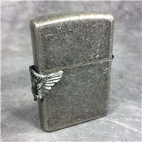 CAMEL BIKER WING WRAP-AROUND Antique Silver Plate Lighter (Zippo CZ32, 1995)