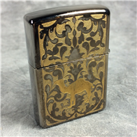 CAMEL Silver Plate with Gold Filigree Lighter (Zippo CZ353, 1998)