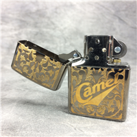 CAMEL Silver Plate with Gold Filigree Lighter (Zippo CZ353, 1998)