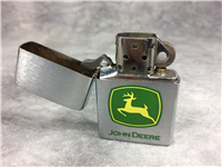 JOHN DEERE Green Logo Brushed Chrome Lighter (Zippo, 2004)