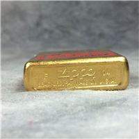 ZIPPO Eat Ride Sleep "Gold Dust" / Antique / Street Brass Lighter (Zippo, 2004)