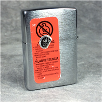 ZIPPO Brushed Chrome Lighter Etched "Steal This Lighter" (Zippo, 2005) SEALED