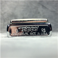 ZIPPO Brushed Chrome Lighter with Tiled Pearl Emblem (Zippo, 2006) SEALED