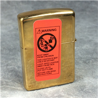 ZIPPO Solid Brass Lighter Etched "SOLID BRASS" (Zippo, 2004) SEALED