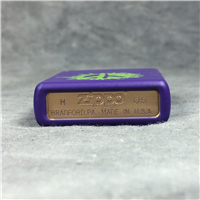 ZIPPO Funky Green Peace Sign Matte Purple Lighter (Zippo, 2005) SEALED