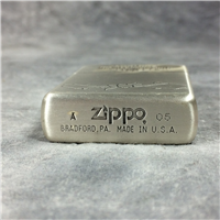 HARLEY DAVIDSON Barbed Wire Wrap-Around Satin Chrome Lighter (Zippo, 2005) Sealed