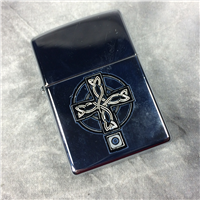 ZIPPO CELTIC CROSS Polished Chrome Lighter (Zippo, 2005) SEALED