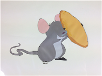 THE ARISTOCATS Roquefort Mouse Original Animation Production Cel (Disney, 1970)