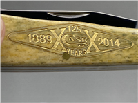 2014 Case 6254 SS Smooth olive green bone 125 Years 1889-2014 Trapper