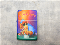 CAMEL SMOKIN' JOE SHOOTING POOL Enamelled Brass Lighter (Zippo, 1992)