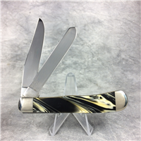 2000 Case 3254 SS Black & Gold Swirl Abalone Sacagawea Golden Dollar Trapper