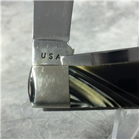 2000 Case 3254 SS Black & Gold Swirl Abalone Sacagawea Golden Dollar Trapper