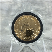 2000 Case 3254 SS Black & Gold Swirl Abalone Sacagawea Golden Dollar Trapper