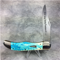 2010 Case 6165 SS Smooth Caribbean Blue Tang Stamp Premiere Folding  Hunter
