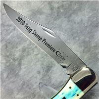 2010 Case 6165 SS Smooth Caribbean Blue Tang Stamp Premiere Folding  Hunter