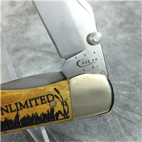 2014 Case 61265 LC SS Smooth Antique Ducks Unlimited Folding Hunter Linerlock