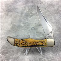 2014 Case 61265 LC SS Smooth Antique Ducks Unlimited Folding Hunter Linerlock
