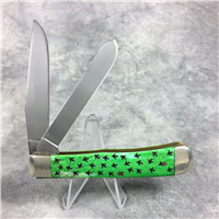 2007 CASE XX 6254 SS Turkey Laser-Etched Smooth Green Bone Trapper Knife