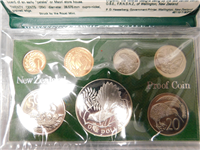 NEW ZEALAND Proof Coin Set 7 Coins (Royal Mint, 1980)
