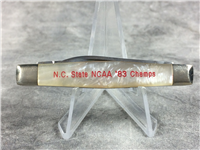1983 Case 92042 SS Imitation Pearl NC State NCAA Champs Pen Knife
